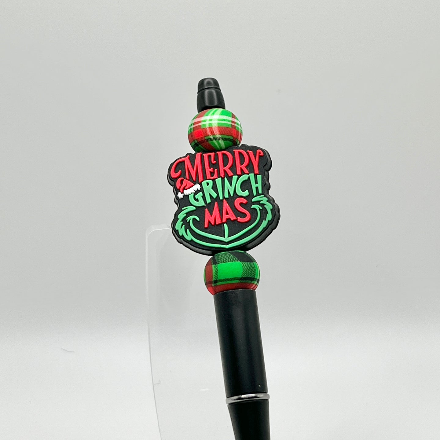 Plaid Grinchmas Plastic Pen